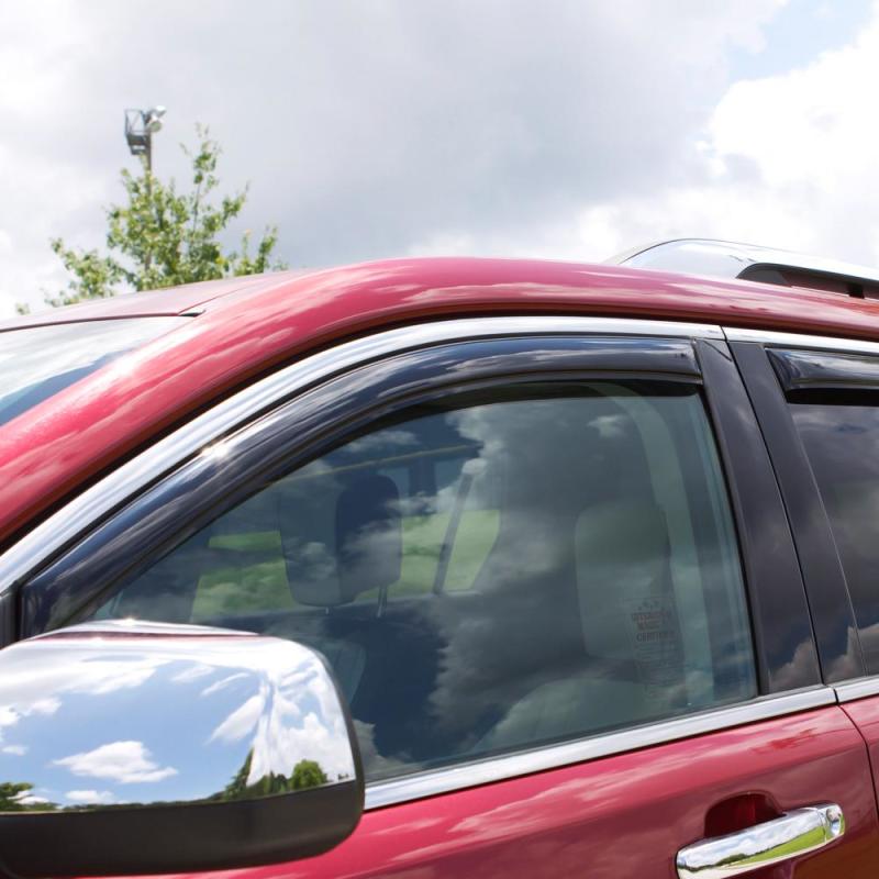 AVS 15-18 Chevy Colorado Crew Cab Ventvisor In-Channel Front & Rear Window Deflectors 4pc - Smoke - Crew Original