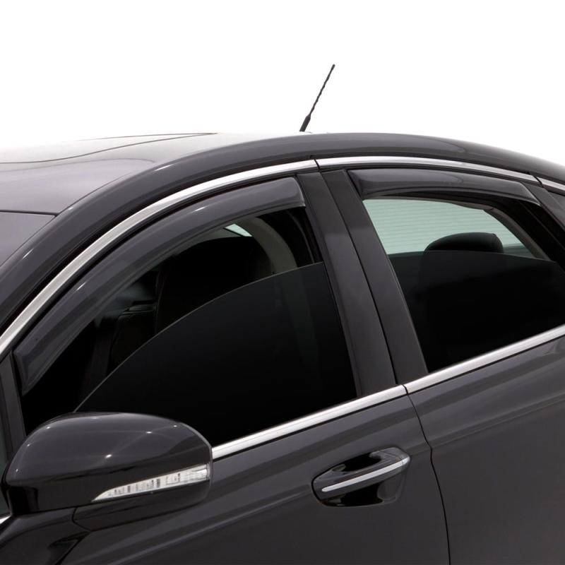 AVS 15-18 Chevy Colorado Crew Cab Ventvisor In-Channel Front & Rear Window Deflectors 4pc - Smoke - Crew Original