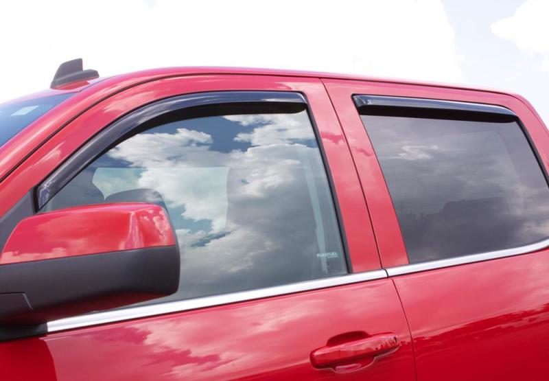 AVS 15-18 Chevy Colorado Crew Cab Ventvisor In-Channel Front & Rear Window Deflectors 4pc - Smoke - Crew Original