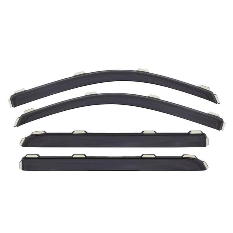 AVS 15-18 Chevy Colorado Crew Cab Ventvisor In-Channel Front & Rear Window Deflectors 4pc - Smoke - Crew Original