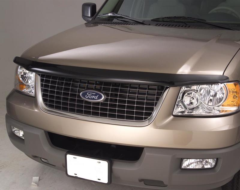 AVS 15-18 GMC Canyon Hoodflector Low Profile Hood Shield - Smoke - Crew Original