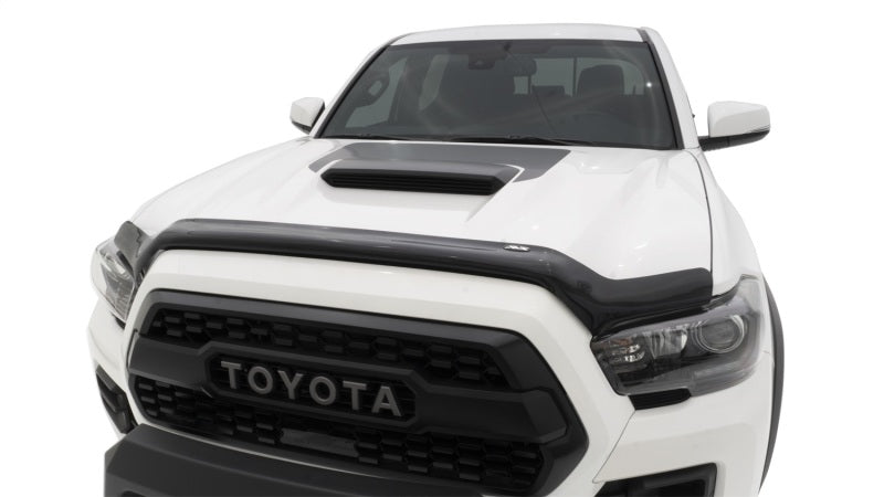 AVS 16-18 Toyota Tacoma Bugflector Medium Profile Hood Shield - Smoke - Crew Original