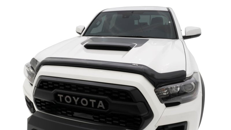 AVS 16-18 Toyota Tacoma Bugflector Medium Profile Hood Shield - Smoke - Crew Original