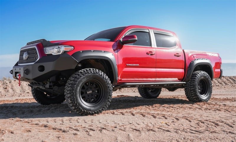 AVS 16-18 Toyota Tacoma Double Cab Ventvisor In-Channel Front & Rear Window Deflectors 4pc - Smoke - Crew Original