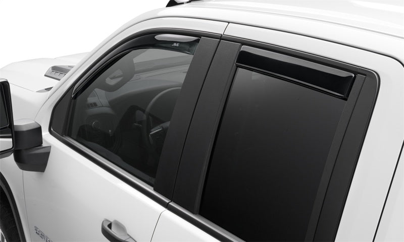 AVS 20-21 Chevy Silverado 2500/3500 Ventvisor In-Channel Front & Rear Window Deflectors 4pc - Smoke - Crew Original