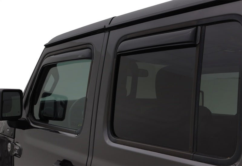 AVS 2018 Jeep Wrangler Unlimited (4-Door) Ventvisor In-Channel Window Deflectors 4pc - Smoke - Crew Original
