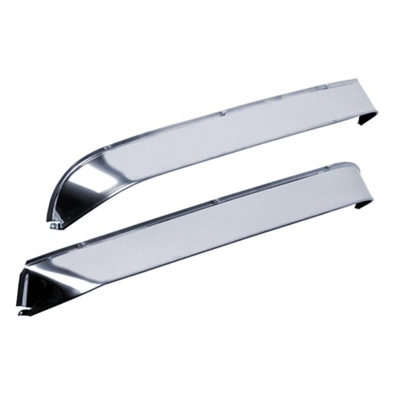 AVS 62-74 Volkswagen Fastback Ventshade Window Deflectors 2pc - Stainless - Crew Original