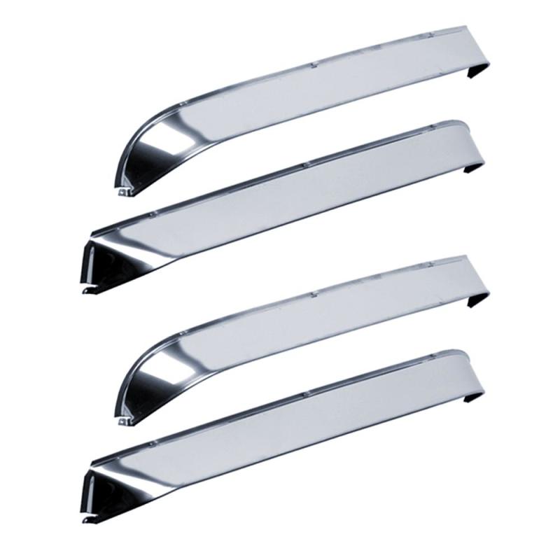 AVS 73-91 Chevy CK Ventshade Front & Rear Window Deflectors 4pc - Stainless - Crew Original