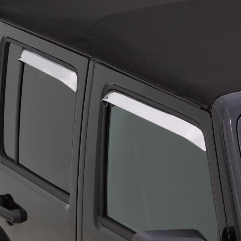 AVS 73-91 Chevy CK Ventshade Front & Rear Window Deflectors 4pc - Stainless - Crew Original