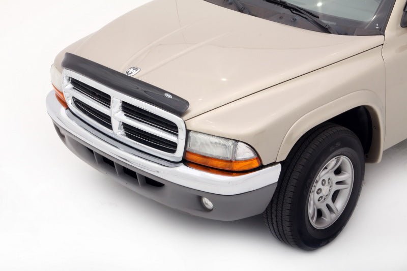 AVS 97-04 Dodge Dakota Bugflector Medium Profile Hood Shield - Smoke - Crew Original