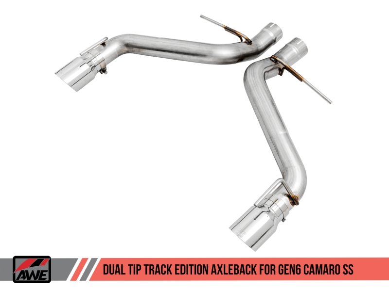 AWE Tuning 16-19 Chevrolet Camaro SS Axle-back Exhaust - Track Edition (Chrome Silver Tips) - Crew Original