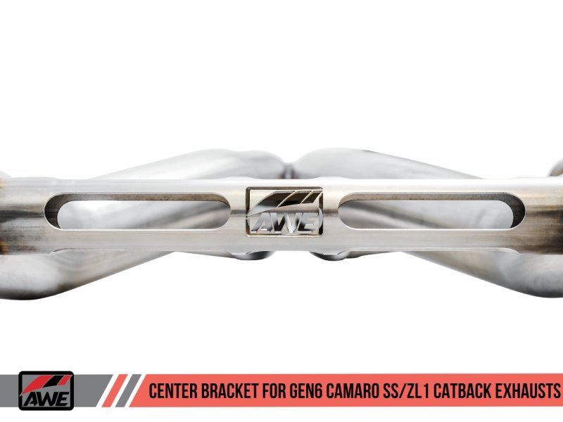 AWE Tuning 16-19 Chevy Camaro SS Non-Res Cat-Back Exhaust - Track Edition (Quad Chrome Silver Tips) - Crew Original