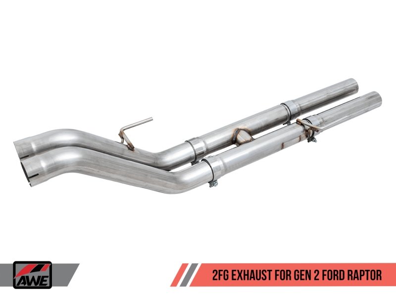 AWE Tuning 2017+ Ford Raptor 1 FG Resonated Performance H-Pipe - Crew Original
