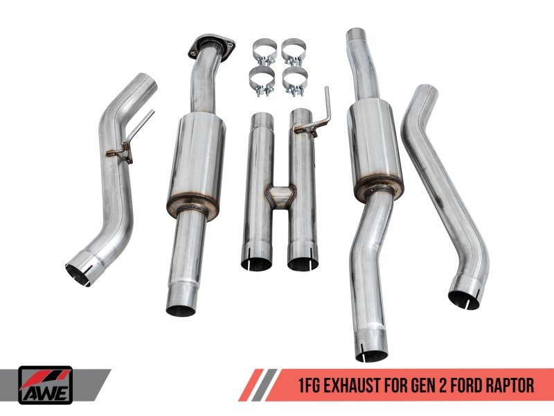 AWE Tuning 2017+ Ford Raptor 1 FG Resonated Performance H-Pipe - Crew Original