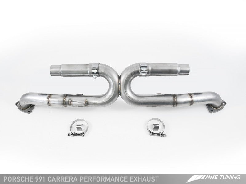 AWE Tuning 991 Carrera Performance Exhaust - Use Stock Tips - Crew Original