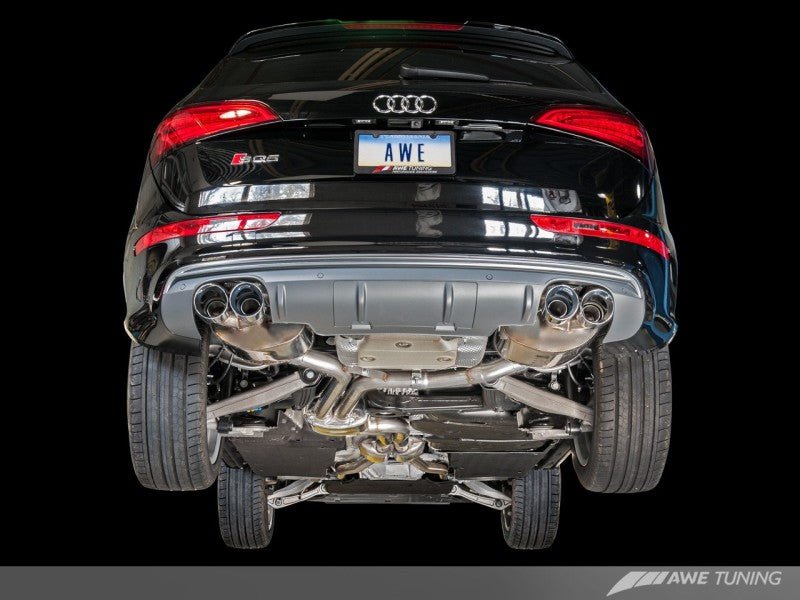 AWE Tuning Audi 8R SQ5 Touring Edition Exhaust - Quad Outlet Diamond Black Tips - Crew Original