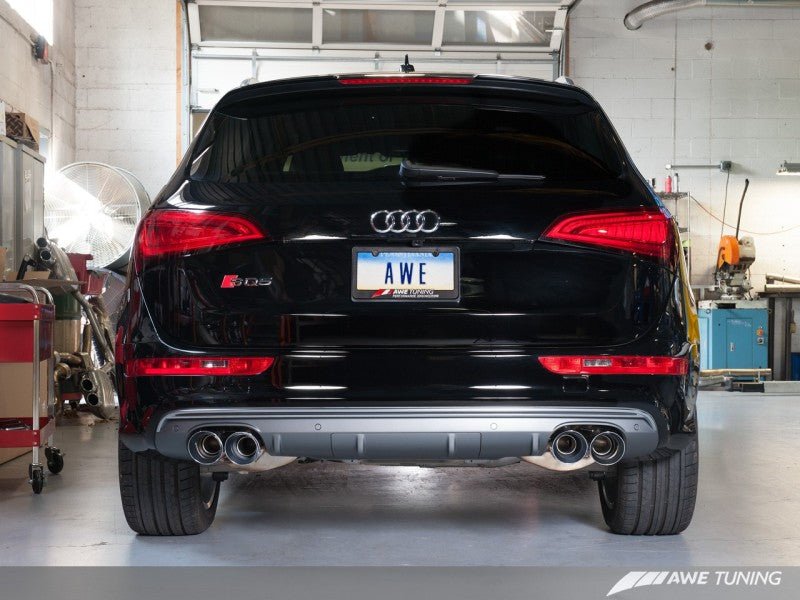 AWE Tuning Audi 8R SQ5 Touring Edition Exhaust - Quad Outlet Diamond Black Tips - Crew Original