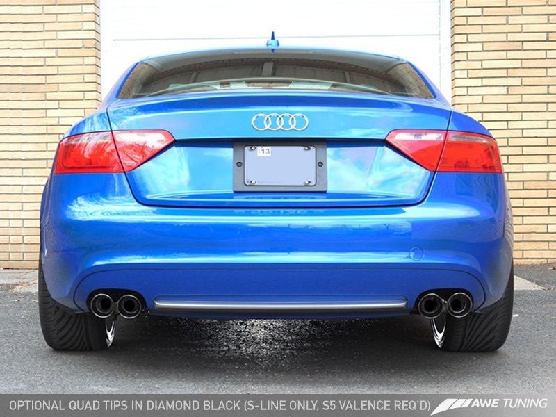 AWE Tuning Audi B8 A5 2.0T Touring Edition Exhaust - Quad Outlet Polished Silver Tips - Crew Original