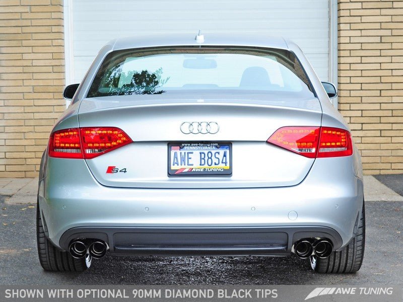 AWE Tuning Audi B8 / B8.5 S4 3.0T Track Edition Exhaust - Diamond Black Tips (90mm) - Crew Original