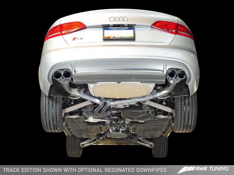 AWE Tuning Audi B8 / B8.5 S4 3.0T Track Edition Exhaust - Diamond Black Tips (90mm) - Crew Original