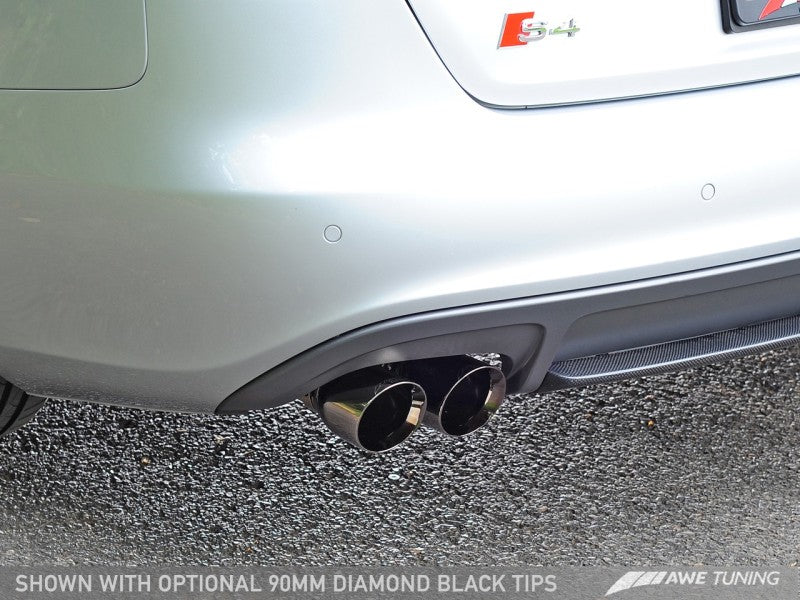 AWE Tuning Audi B8 / B8.5 S4 3.0T Track Edition Exhaust - Diamond Black Tips (90mm) - Crew Original
