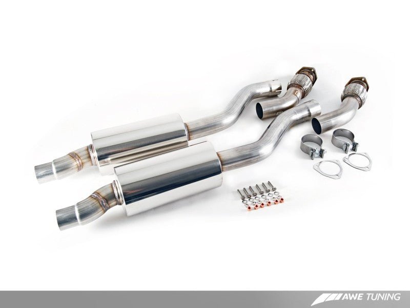 AWE Tuning Audi B8 / C7 3.0T Resonated Downpipes for S4 / S5 / A6 / A7 - Crew Original