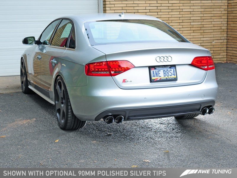 AWE Tuning Audi B8.5 S4 3.0T Touring Edition Exhaust System - Chrome Silver Tips (102mm) - Crew Original
