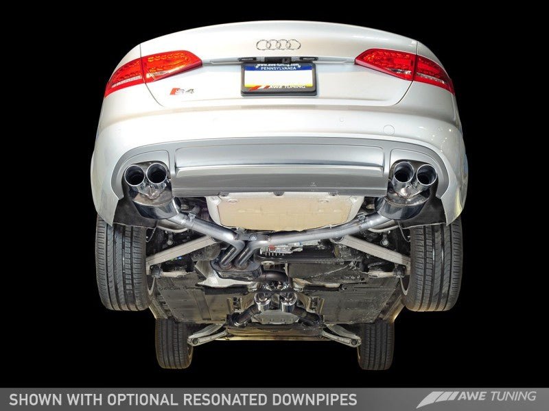 AWE Tuning Audi B8.5 S4 3.0T Touring Edition Exhaust System - Chrome Silver Tips (102mm) - Crew Original