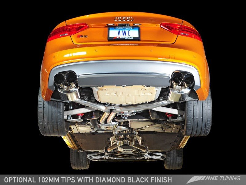 AWE Tuning Audi B8.5 S5 3.0T Touring Edition Exhaust System - Polished Silver Tips (90mm) - Crew Original