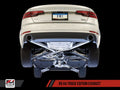 AWE Tuning Audi B9 A4 Track Edition Exhaust Dual Outlet - Diamond Black Tips (Includes DP) - Crew Original