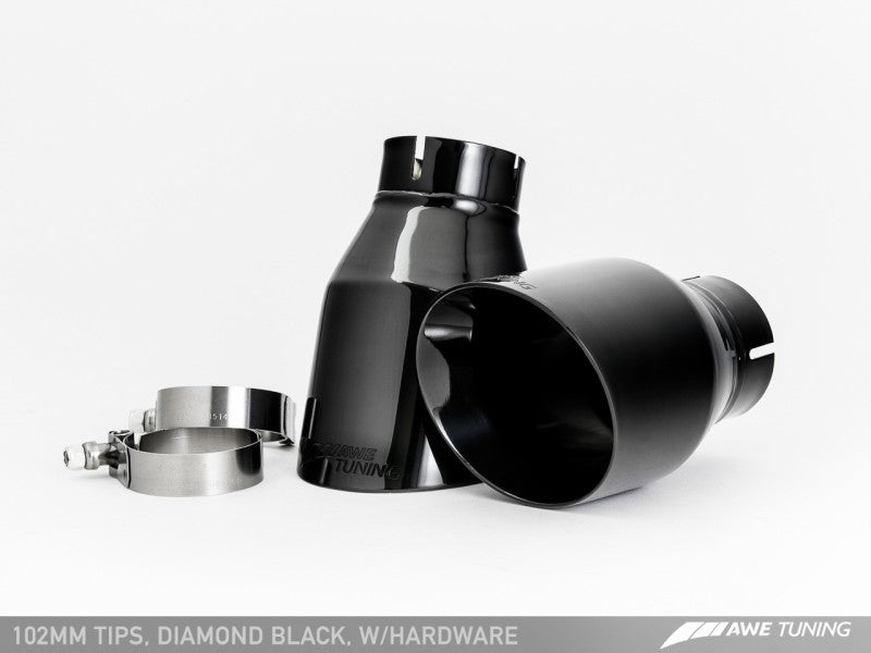 AWE Tuning Audi C7 A6 3.0T Touring Edition Exhaust - Dual Outlet Diamond Black Tips - Crew Original