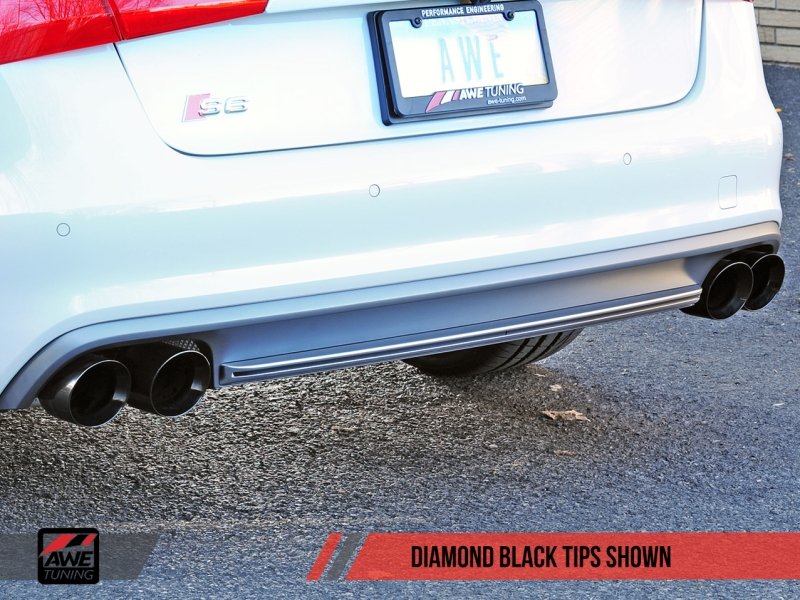 AWE Tuning Audi C7 / C7.5 S6 4.0T Track Edition Exhaust - Diamond Black Tips - Crew Original