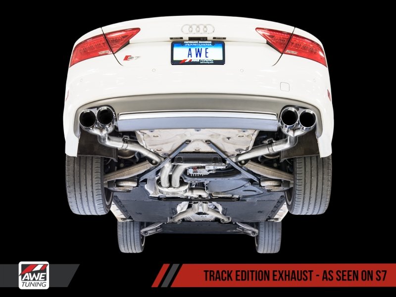 AWE Tuning Audi C7 / C7.5 S6 4.0T Track Edition Exhaust - Diamond Black Tips - Crew Original