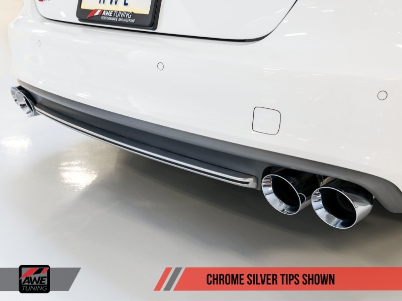 AWE Tuning Audi C7 / C7.5 S7 4.0T Track Edition Exhaust - Chrome Silver Tips - Crew Original