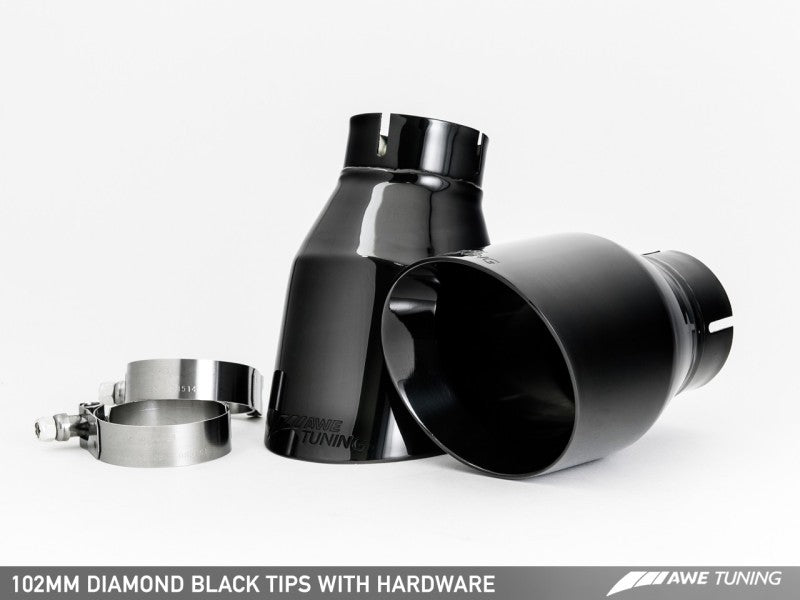 AWE Tuning Audi C7.5 A6 3.0T Touring Edition Exhaust - Quad Outlet Diamond Black Tips - Crew Original