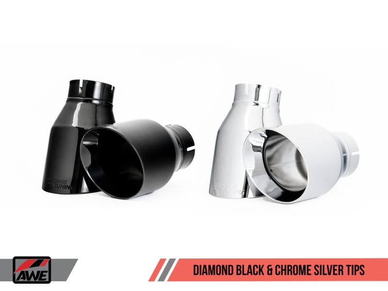 AWE Tuning BMW F22 M235i / M240i Touring Edition Axle-Back Exhaust - Diamond Black Tips (102mm) - Crew Original