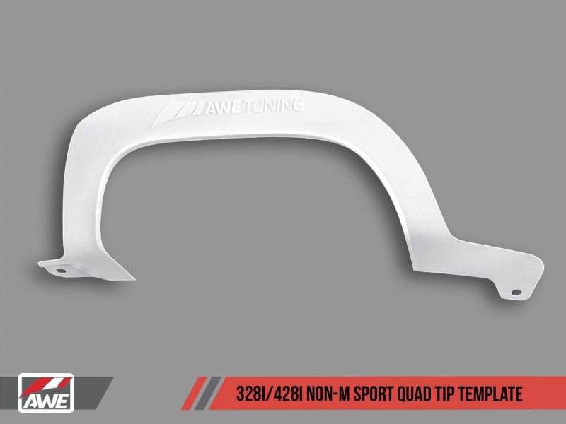 AWE Tuning BMW F3X 328i/428i Non-M Sport Quad Tip Marking Template - Crew Original