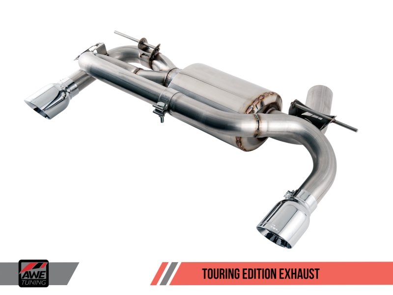 AWE Tuning BMW F3X 335i/435i Touring Edition Axle-Back Exhaust - Diamond Black Tips (90mm) - Crew Original