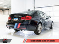 AWE Tuning BMW F3X 340i Touring Edition Axle-Back Exhaust - Chrome Silver Tips (102mm) - Crew Original