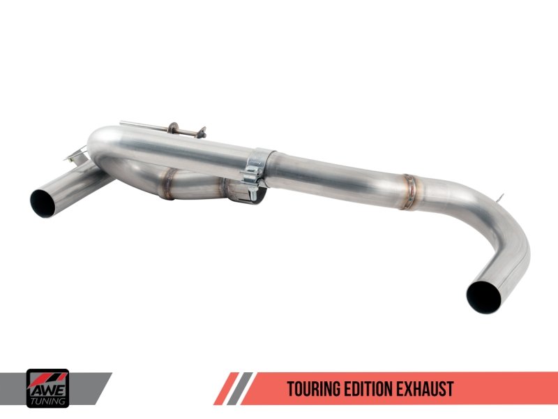 AWE Tuning BMW F3X 340i Touring Edition Axle-Back Exhaust - Chrome Silver Tips (90mm) - Crew Original
