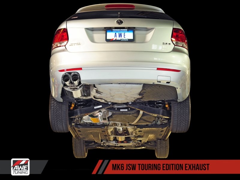 AWE Tuning Mk5 Jetta Mk6 Sportwagen 2.5L Touring Edition Exhaust - Diamond Black Tips - Crew Original