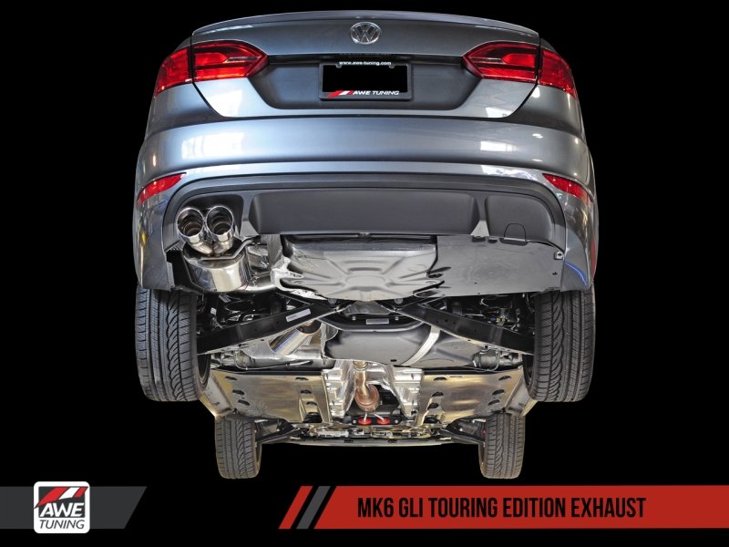 AWE Tuning Mk6 GLI 2.0T - Mk6 Jetta 1.8T Touring Edition Exhaust - Diamond Black Tips - Crew Original