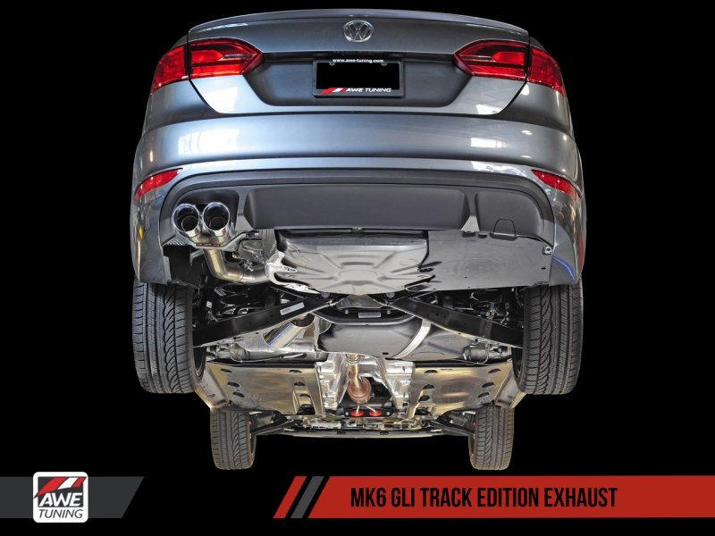AWE Tuning Mk6 GLI 2.0T - Mk6 Jetta 1.8T Track Edition Exhaust - Polished Silver Tips - Crew Original