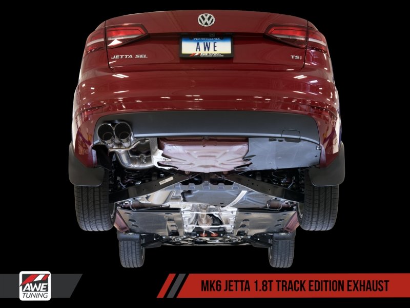 AWE Tuning Mk6 GLI 2.0T - Mk6 Jetta 1.8T Track Edition Exhaust - Polished Silver Tips - Crew Original