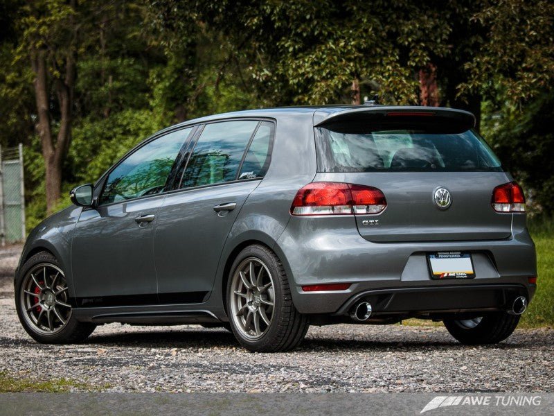 AWE Tuning Mk6 GTI Performance Catback - Chrome Silver Round Tips - Crew Original