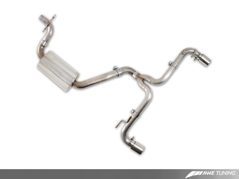 AWE Tuning Mk6 GTI Performance Catback - Diamond Black Round Tips - Crew Original