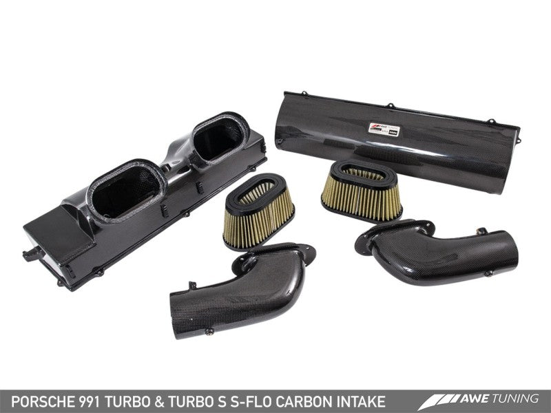 AWE Tuning Porsche 991 (991.2) Turbo and Turbo S S-FLO Carbon Intake - Crew Original