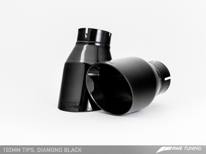 AWE Tuning VW CC 2.0T Touring Edition Performance Exhaust - Diamond Black Tips - Crew Original
