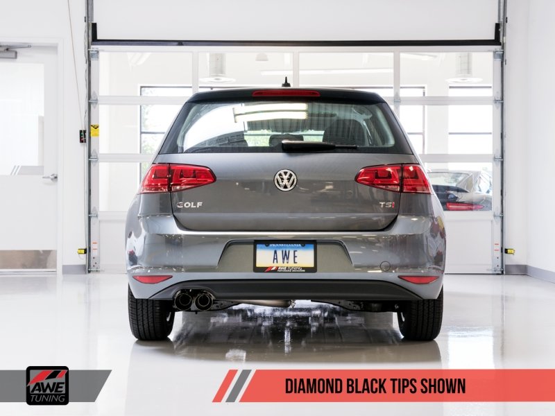 AWE Tuning VW MK7 Golf 1.8T Track Edition Exhaust w/Diamond Black Tips (90mm) - Crew Original