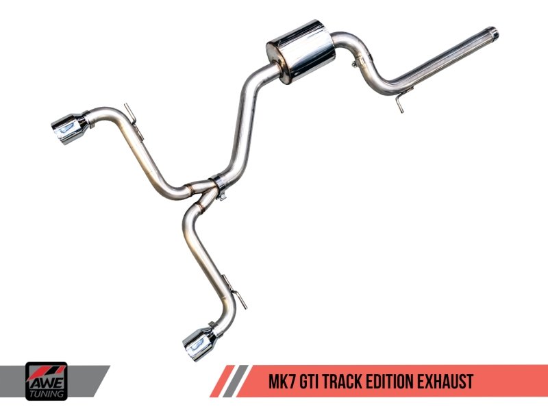 AWE Tuning VW MK7 GTI Track Edition Exhaust - Chrome Silver Tips - Crew Original